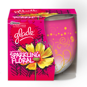 Glade by Brise Sparkling Floral vonná sviečka v skle, doba horenia až 30 hodín 120 g