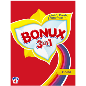 Bonux Color 3v1 prací prášok na farebnú bielizeň 4 dávky 0,3 kg
