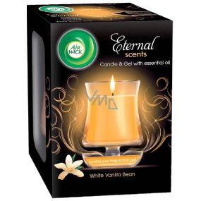 Air Wick Eternal Scents Vanilková vôňa Vianoc vonná sviečka v skle 130 g