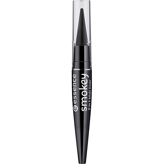Essence Smokey 2in1 Khol Liner pero na očné linky 01 Smokey Black 1,5 g