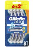 Gillette Blue 3 Comfort 3 britvy holiaci strojček pre mužov 8 kusov