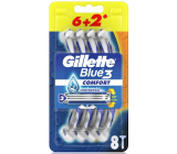 Gillette Blue 3 Comfort 3-čepeľový holiaci strojček pre mužov 8 kusov
