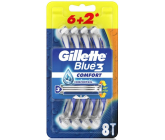 Gillette Blue 3 Comfort 3-čepeľový holiaci strojček pre mužov 8 kusov
