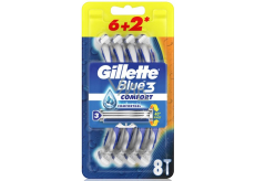 Gillette Blue 3 Comfort 3 britvy holiaci strojček pre mužov 8 kusov