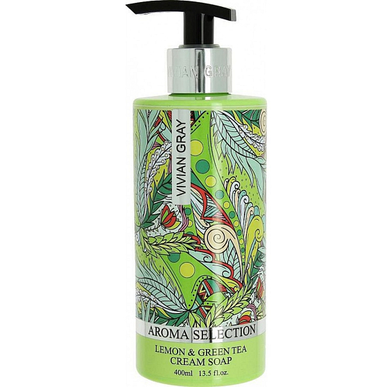 Vivian Gray Aroma Selection Lemon & Green Tea luxusné tekuté mydlo s dávkovačom 400 ml