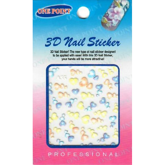 Nail Stickers 3D nálepky na nechty 1 aršík 10100 A35