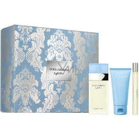 Dolce & Gabbana Light Blue toaletná voda pre ženy 50 ml + telový krém 50 ml + toaletná voda pre ženy 10 ml, darčeková sada