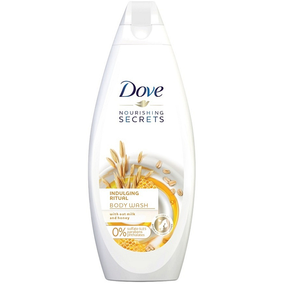 Dove Nourishing Secrets Indulging Ritual Mlieko a med krémový sprchový gél 250 ml
