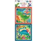 Baby Genius Puzzle Dinosaury 15 x 15 cm, 16 a 20 dielikov, 2 obrázky