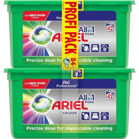 Ariel All in 1 Pods Farebné gélové kapsuly na farebnú bielizeň 84 kusov 816 g