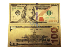 Talisman Zlatá plastová bankovka 100 USD