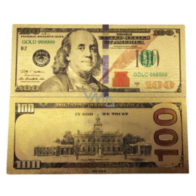 Talisman Zlatá plastová bankovka 100 USD