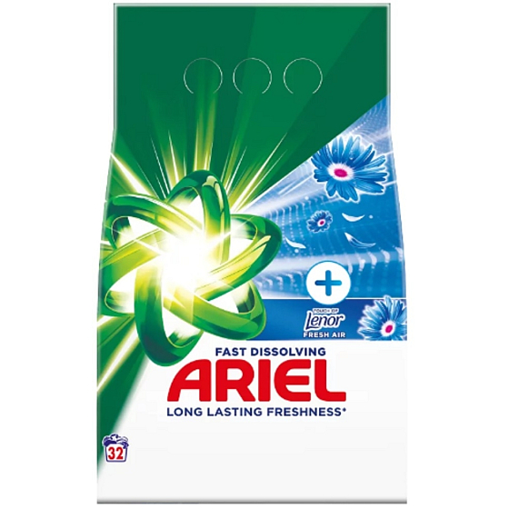 Ariel +Touch Of Lenor Fresh Air odstraňovač škvŕn 32 dávok 1,76 kg