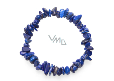Lapis Lazuli náramok elastický sekaný prírodný kameň 19 cm, kvalita AA, kameň premeny