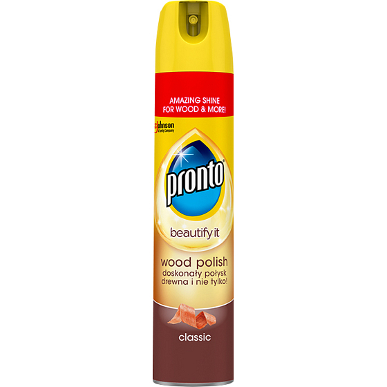 Pronto Wood Classic, sprej proti prachu chrániaci drevo, leštidlo, 250 ml