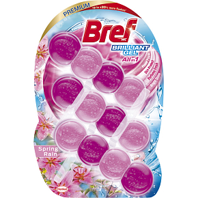 Bref Brilliant Gel Jarný Dážď WC blok 3× 42 g Bref Brilliant Gel Jarný Dážď WC blok 3× 42 g