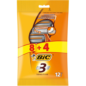 BIC 3 SENSITIVE JEDNORAZOVÝ HOLIACI STROJČEK (8+4) 3293 BIC 3 SENSITIVE JEDNORAZOVÝ HOLIACI STROJČEK (8+4) 3293