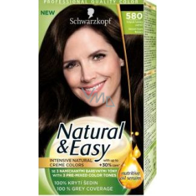 Schwarzkopf Natural & Easy farba na vlasy 580 Tmavo hnedý zamat