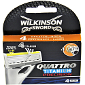 Wilkinson Sword Quattro Titanium Precision náhradné hlavice 4 kusy