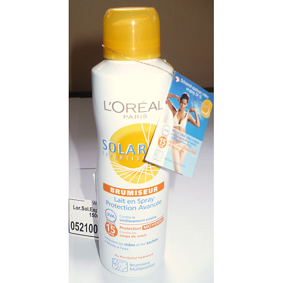 Loreal Paris Solar Expertise SPF15 opaľovacie mlieko 150 ml sprej