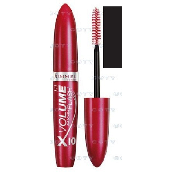 Rimmel London Volume Flash X10 riasenka 10 x objemová husté riasy super čierna 01