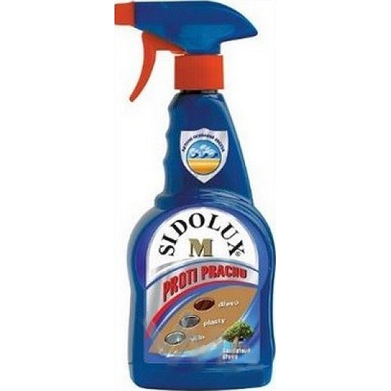 Sidolux M na nábytok Santalové drevo Hypoalergénne antistatický sprej proti prachu s vôňou 400 ml rozprašovač