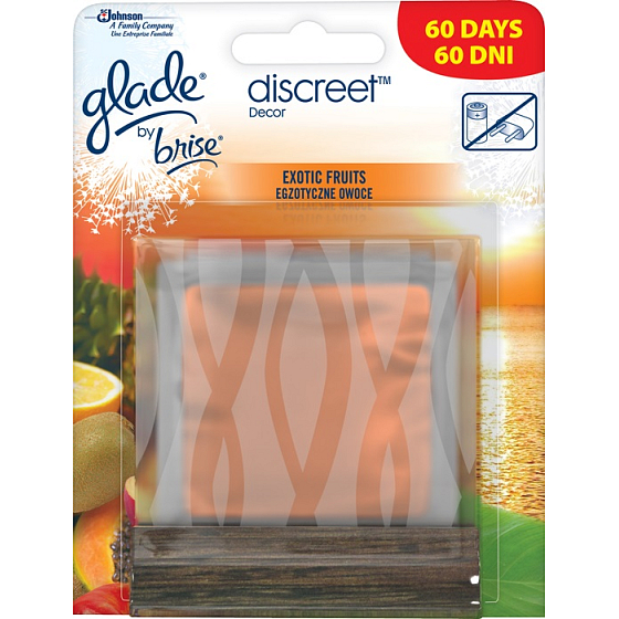 Glade Discreet Decor Exotické ovocie neelektrický osviežovač vzduchu sklo 12 g