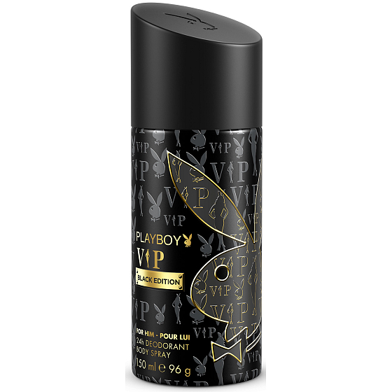 Playboy Vip Black Edition for Him dezodorant sprej pre mužov 150 ml