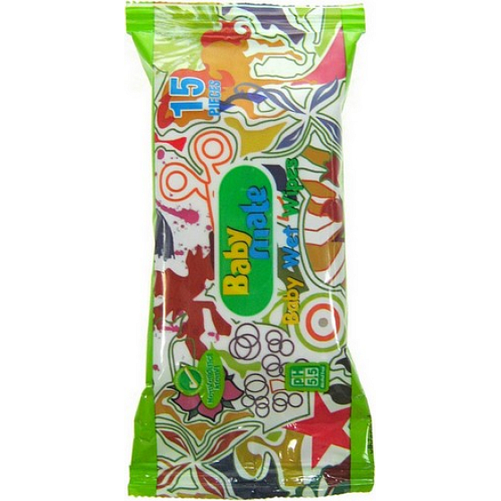 Wipes Baby Mate vlhčené hygienické obrúsky 15 kusov
