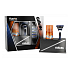 Gillette Fusion ProGlide Manual strojček + náhradné hlavice 3 kusy + Hydratačný gél 75 ml a stojan na strojček a gél, kozmetická sada pre mužov