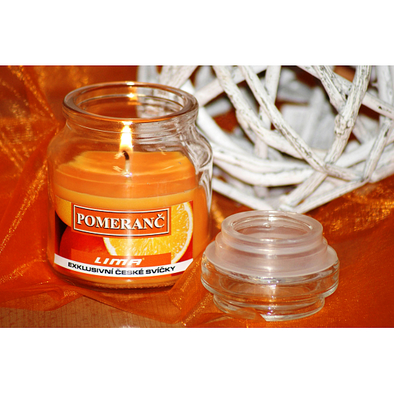Lima Aróma Dreams Pomaranč aromatická sviečka pohár s viečkom 120 g