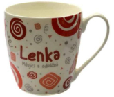 Nekupto Twister hrnček s menom Lenka červený 0,4 litra