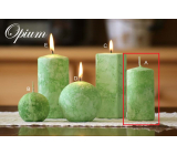 Lima Mramor Opium vonná sviečka zelená valec 50 x 100 mm 1 kus