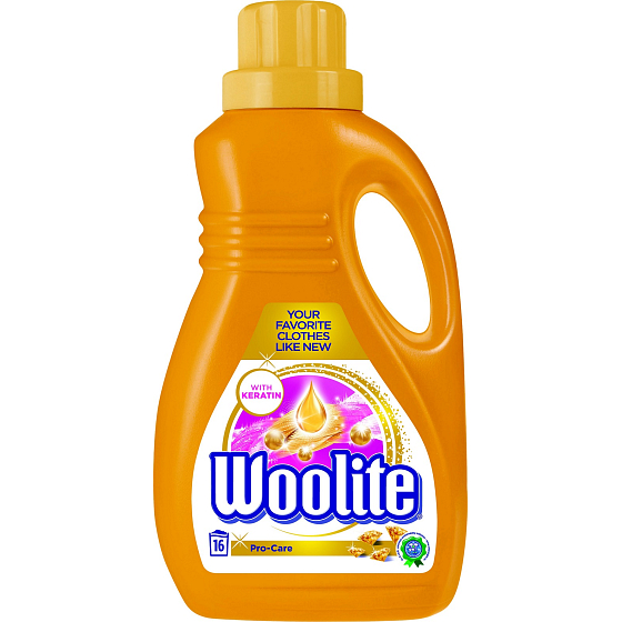 Woolite Pro-Care prací gél, zjemňuje a chráni vlákna 16 dávok 1 l