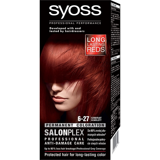 Syoss Color SalonPlex farba na vlasy 6-27 Purpurovo červený