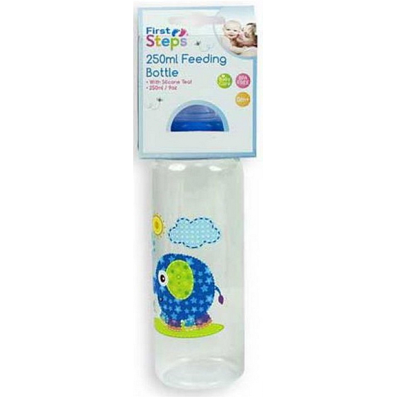 First Steps Jungle 0+ dojčenská fľaša Slon 250 ml