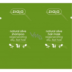 Ziaja Oliva vyživujúci šampón pre regeneráciu vlasov 7 ml + regeneračná maska na vlasy 7 ml, sachet
