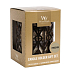 WoodWick Fireside - Krbová sviečka s dreveným knôtom petite 3 x 31 g + darčeková súprava s geometrickým svietnikom