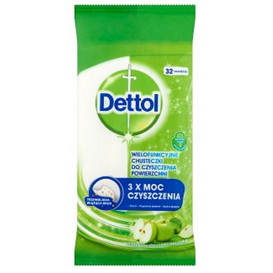 Dettol Zelené jablko antibakteriálne obrúsky na povrchy 36 kusov