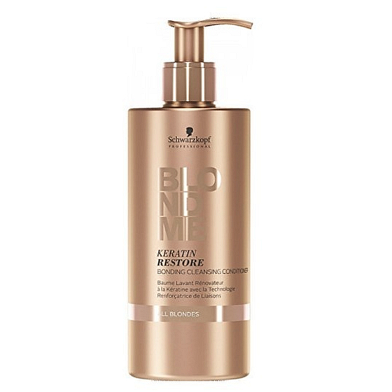Schwarzkopf Professional Blond Keratín Restore Bonding čistiaci kondicionér pre všetky typy blond vlasov dávkovač 500 ml