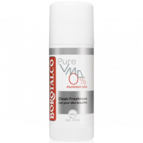 Borotalco Pure bez obsahu hliníkových solí dezodorant stick unisex 40 ml