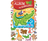 Album na samolepky hologram zvieratká 16 x 29 cm + 40 kusov samolepiek