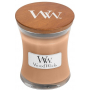 Woodwick Golden Milk - Zlaté mlieko vonná sviečka s dreveným knôtom a viečkom sklo malá 85 g