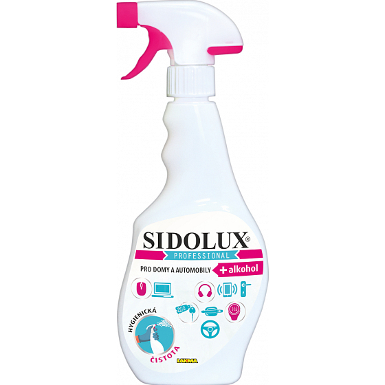 Sidolux Professional hygienická čistota pre domy a autá rozprašovač 500 ml