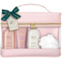 Baylis & Harding Jojoba, Vanilka & Mandľový olej umývací gél 300 ml + sprchový krém 300 ml + telové mlieko 200 ml + špongia na umývanie + kozmetická taštička + toaletná taška, kozmetická sada pre ženy