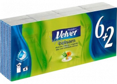 Velvet Balsam hygienické vreckovky 4 vrstvové 8 x 10 kusov
