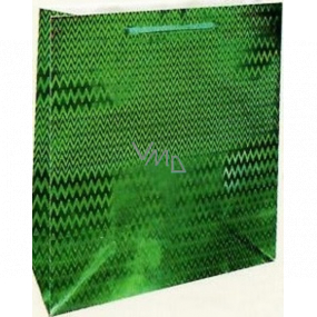 Nekupto Darčeková papierová taška s hologramom 33 x 46 cm zelená