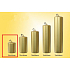 Lima Candle hladký kovový zlatý valec 70 x 100 mm 1 kus