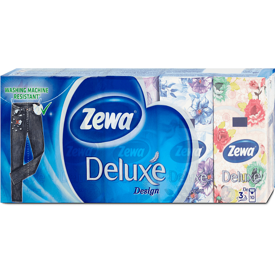 Zewa Deluxe Design papierové vreckovky 10 x 10 kusov
