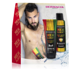 Dermacol Men Agent Don´t Worry Be Happy 3v1 sprchový gél na telo, tvár a vlasy 250 ml + dezodorant v spreji pre mužov 150 ml, kozmetická sada pre mužov